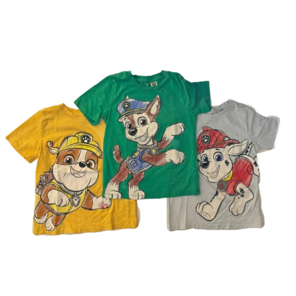 Paw Patrol Cotton T-Shirt Set | Size: 3-4T | Rubble, Marshall, Chase